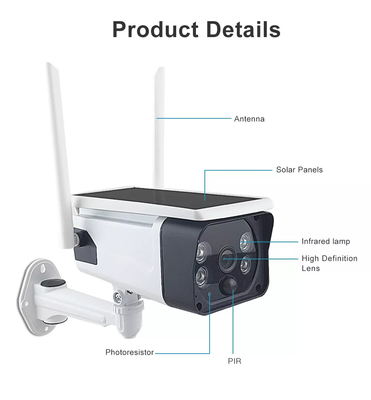 Caméra extérieure de Wifi de sécurité de surveillance de caméra solaire sans fil de batterie de consommation de puissance faible de Smart Home
