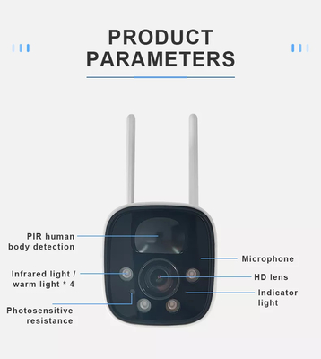 Caméra sans fil à piles du panneau solaire PTZ WiFi de stockage audio bi-directionnel de nuage de 2MP Color Night Vision